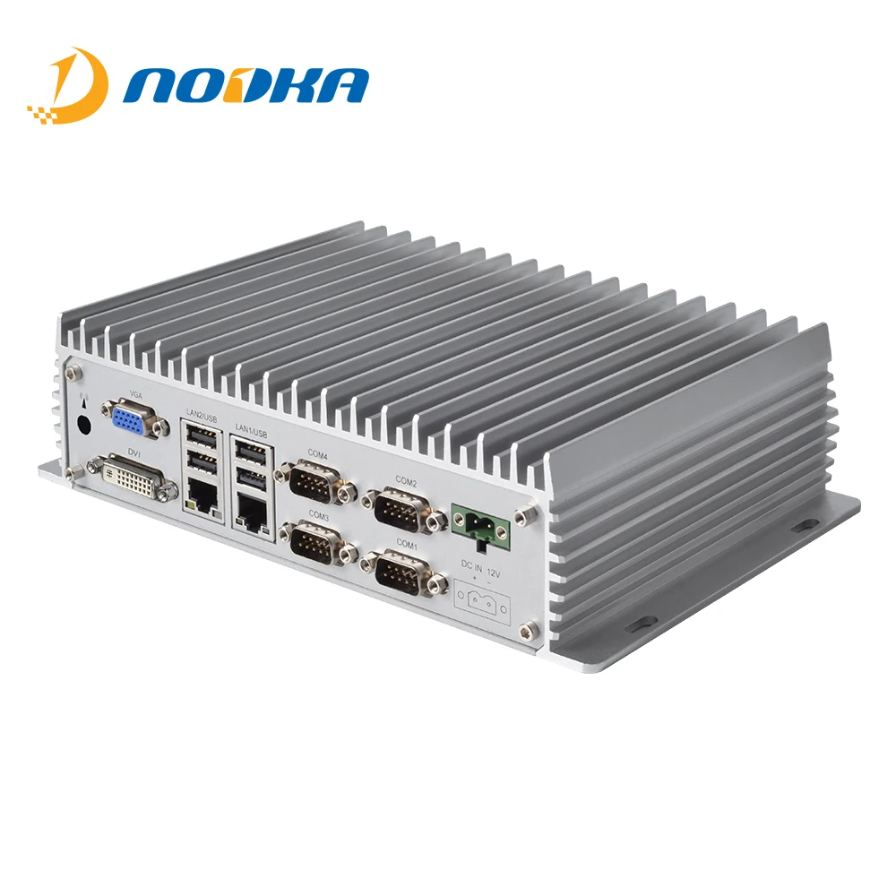 Nodka Atom D2550 CPU fanless mini computer 2 lan mini pc box pc