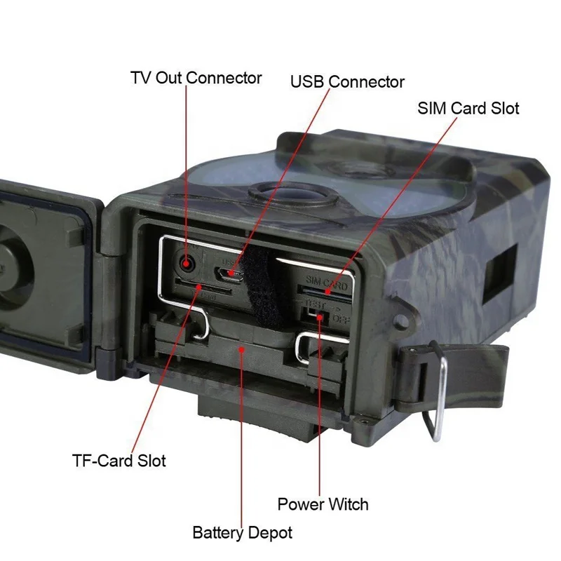 Самая дешевая инфракрасная цифровая охотничья камера ночного видения 4G LTE 12 МП 1080p с sim-картой