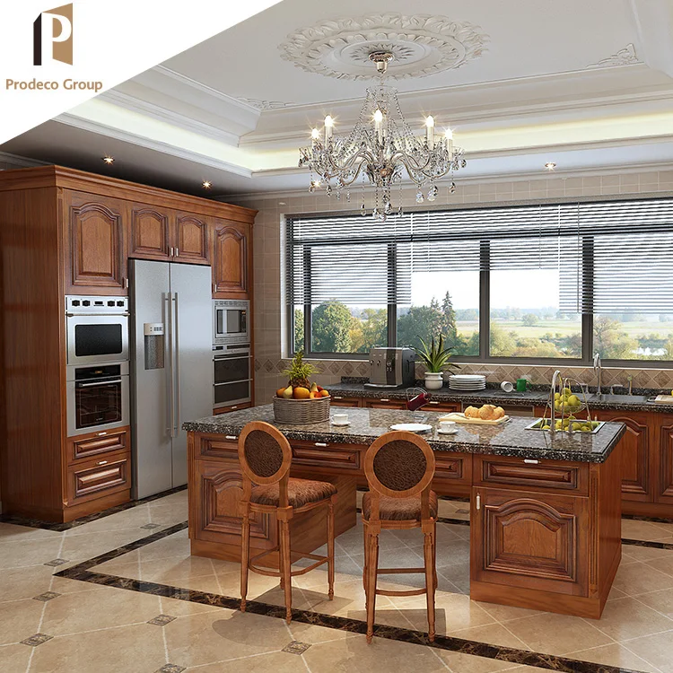 Wood Antique Furniture Kitchen Cabinet Custom Moq 1 Set Cabinet Kitchen Units Designs