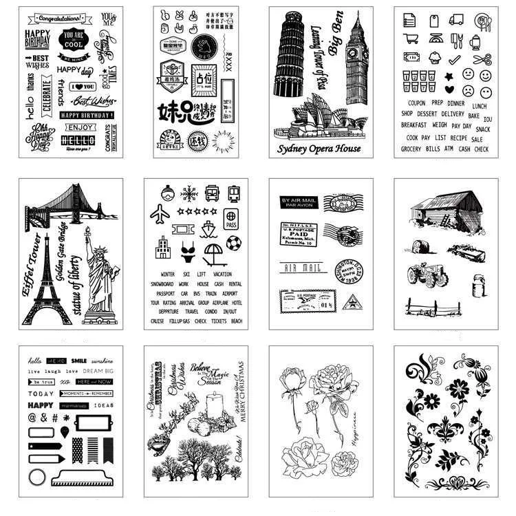 Jewelry diy decoration Soft pvc rubber clear stamps