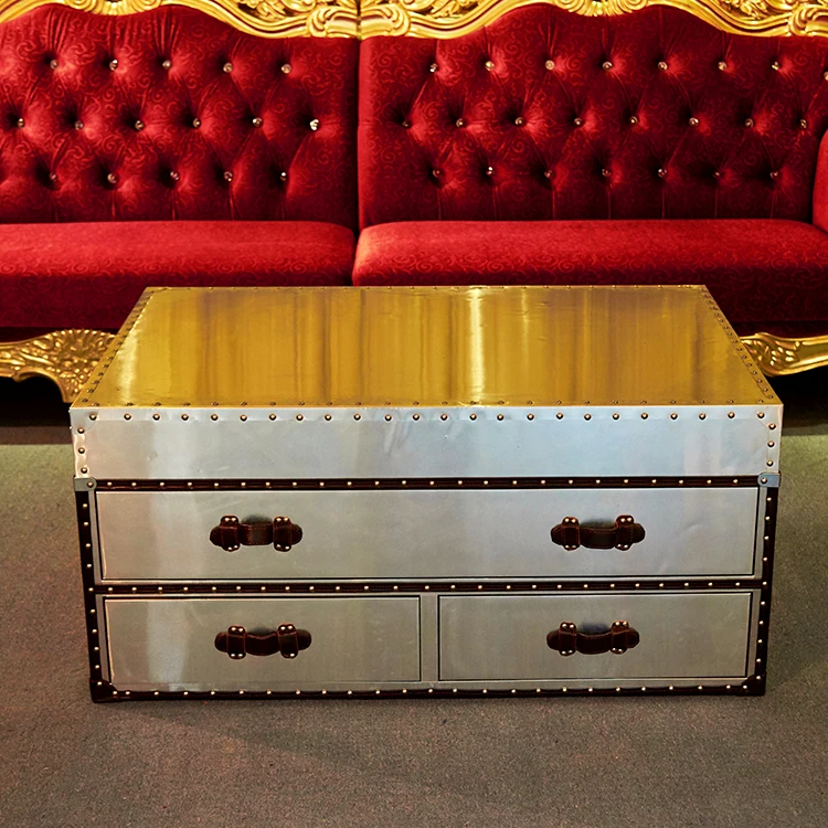 
china factory price KTV Restaurant Lounge Table Resting Rivet Room Table With Drawer functional 