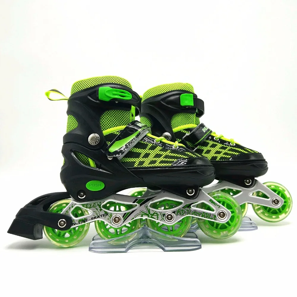 4 выдвижные quad Роликовые коньки регулируемый ПВХ колеса роликовых коньков с орбиты дешевые