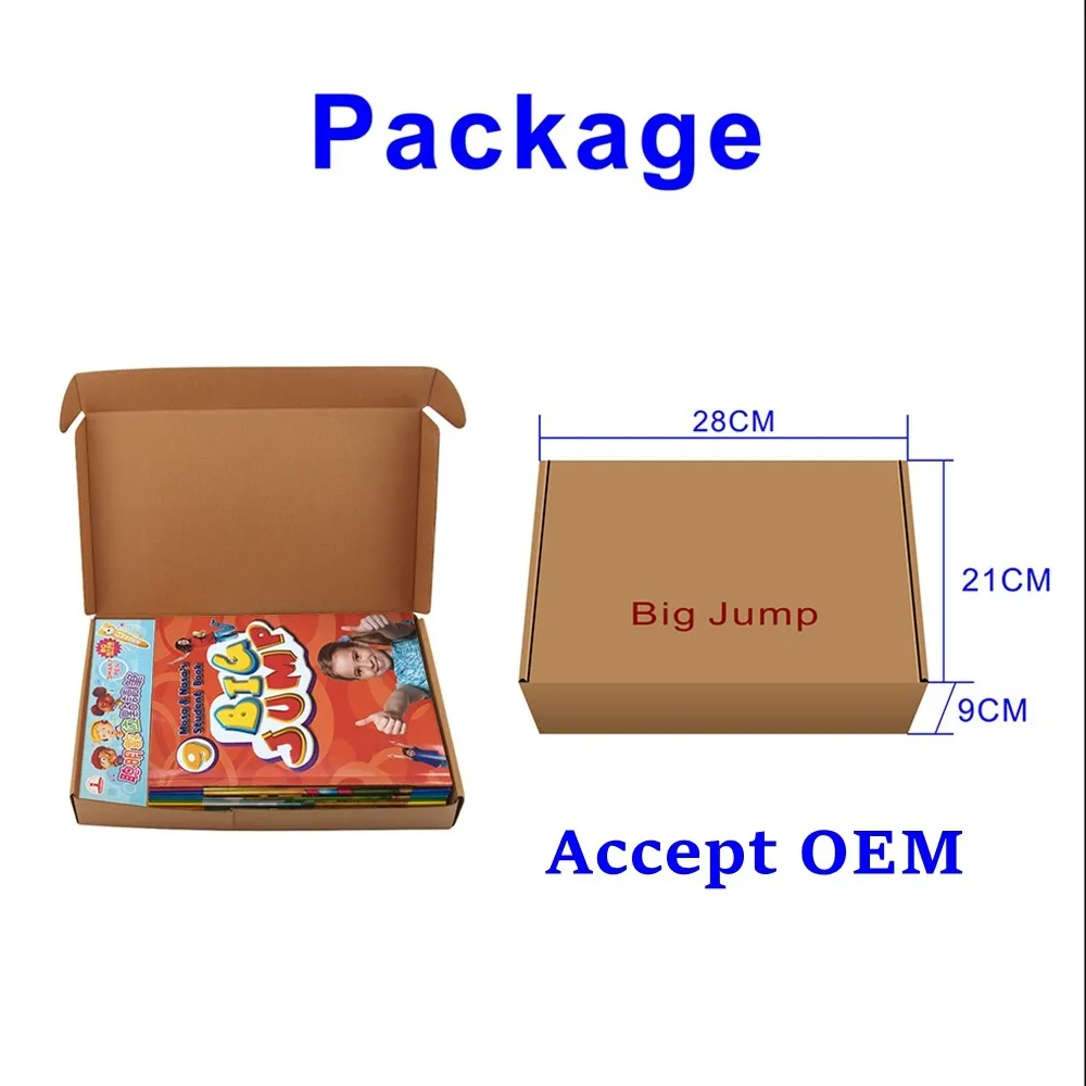 Recordable Digital Touch Reading Pen, Leapreader Pen and English Book Big Jump for Kids