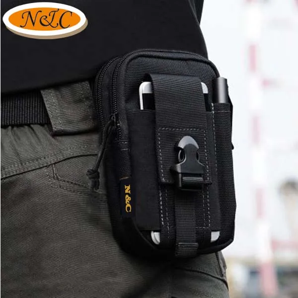 Tactical molle belt waist camping gear tool phone pouch