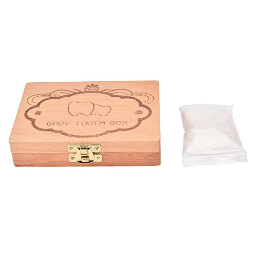 Деревянная коробка для детских зубов для молока в розницу