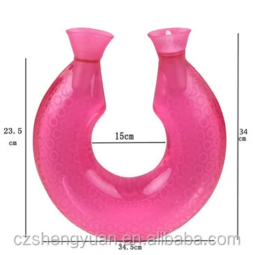 
China U shape hot water bottle with cover 