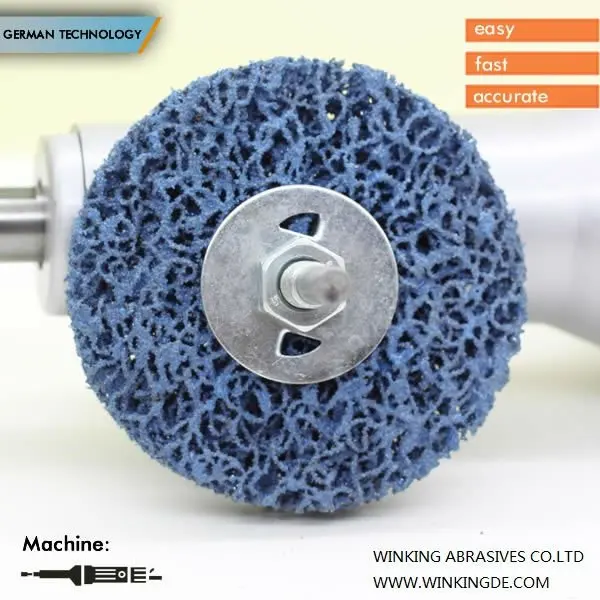 шпиндель смонтирован абразивным кругом лоскут с подключением хвостовиком для полировки и очистки
