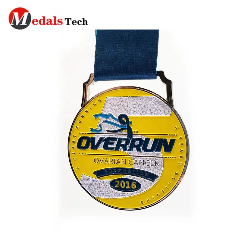 Wholesale cheap design your own metal custom sport medal with ribbon