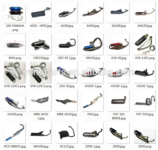 Modified Motorcycle ZX50 Exhaust Pipe