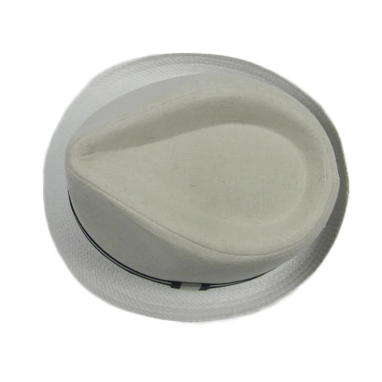 Hats Manufacture Custom Design 100% Cotton Fedora Panama Paper Straw Hat with Paper Brim