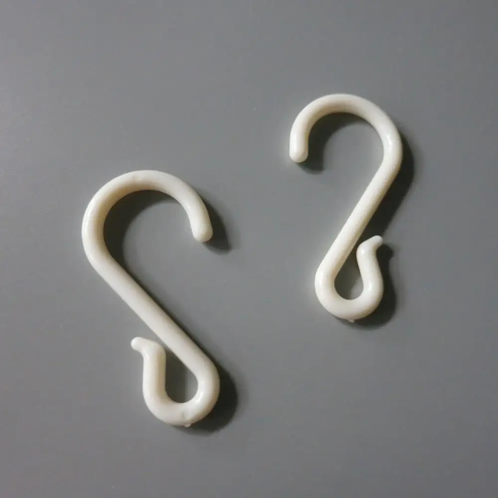 
displaying S hook in white for connecting 