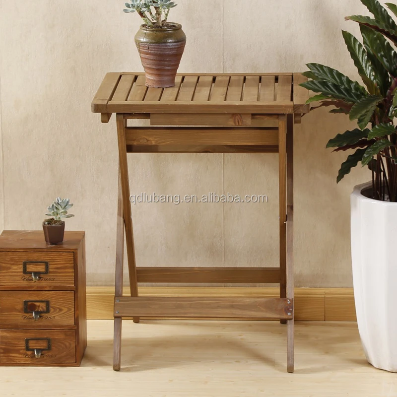 Custom low price small wooden folding table