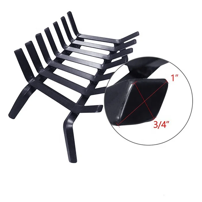 Black Fire Log Rack Fireplace Grates Accessories