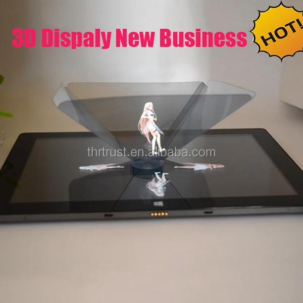 2016 Hot Selling Promotional item OEM logo Smartphone 3D Mini Pyramid Hologram for ipad