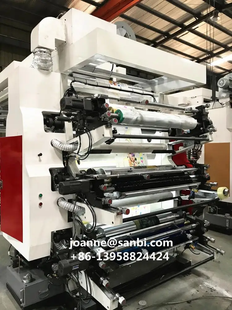 High speed 6 Colors  4 colors  HDPE LDPE  Paper Flexo  flexographic  printing machine