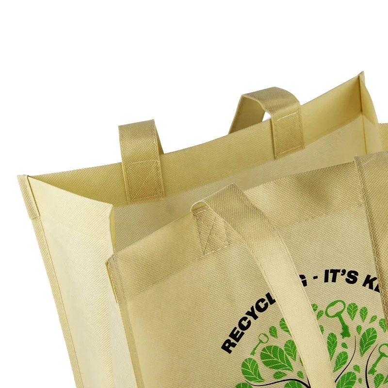 Factory promotional custom logo cloth grocery tote non woven bag
