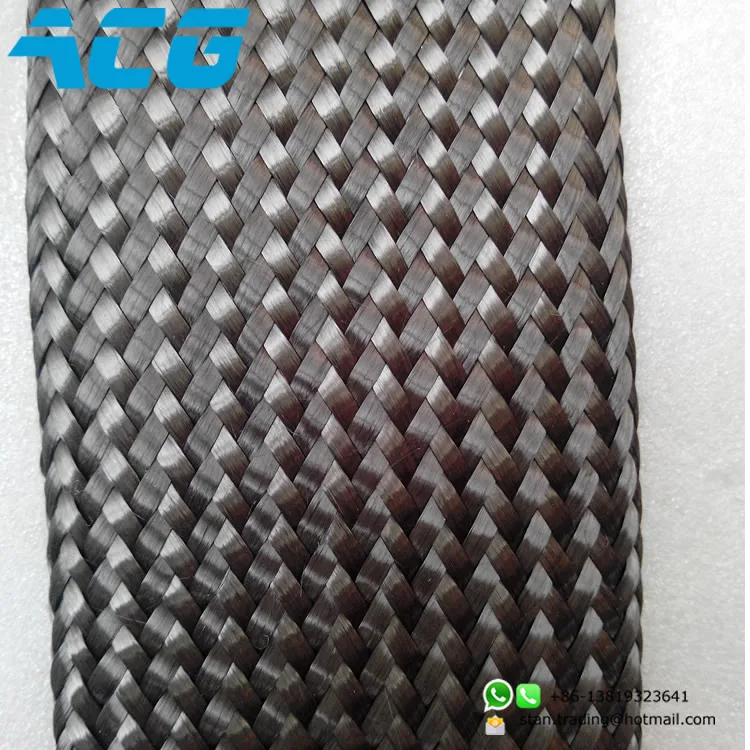 
3K, 12K Carbon Fiber Sleeve braided sleeves for heat resistant 