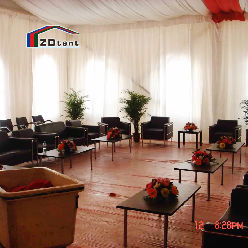 200 people marquee business meeting event tent with air conditioning
