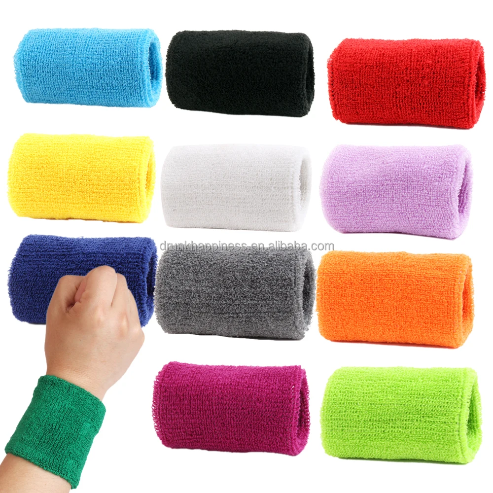 
Factory Custom Make Sports Cotton Sweatbands Banda Elastica Vincha Munequera Sports Wristband Unisex 