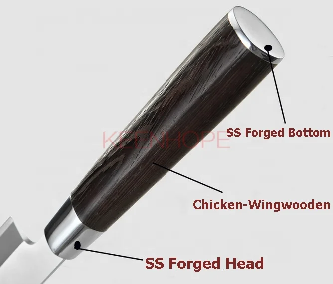 210MM Japanese Sushi Knife Slicing Knife with 4.5MM Top Grade Germany Din 1.4116 Stainless Steel Blade