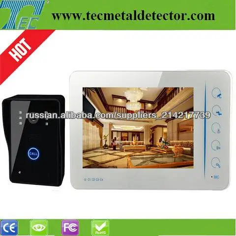 7-дюймовый TFT ЖК-видео-телефон двери с сенсорным ключ/дверной звонок TEC707VJ11