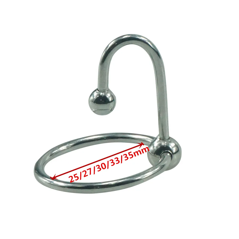 Medical Stainless Steel Urethral Plug Toys Hhead Ring With Double Ball Prince Albert Wand Penis