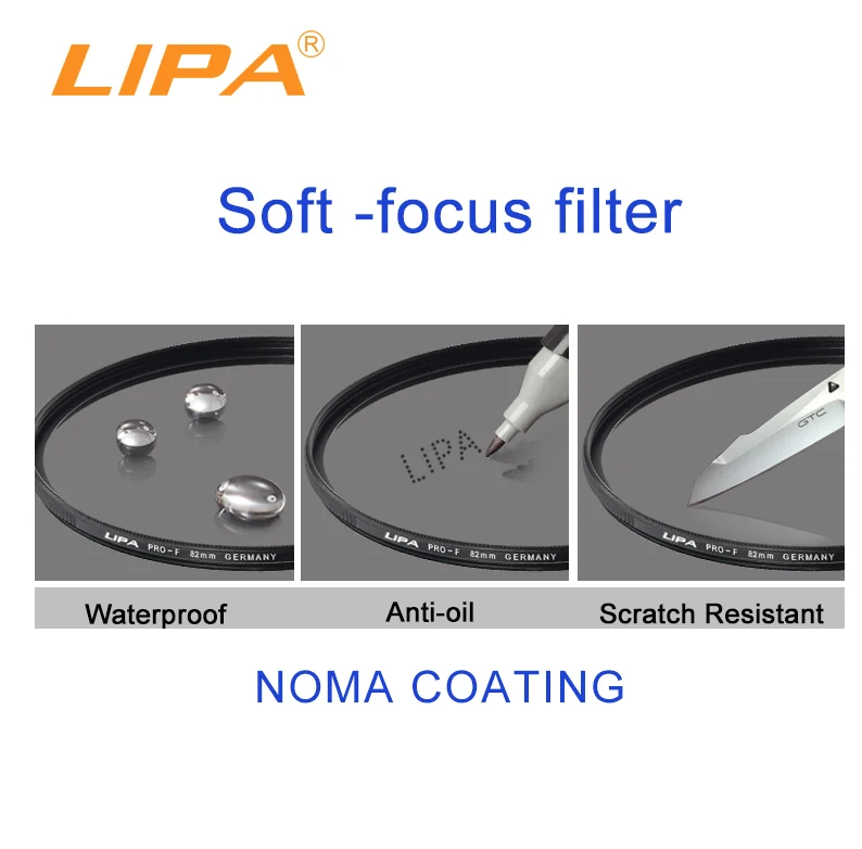 
52mm Model 1# 2# 3# Round Soft Effect Diffuser Filter with nona coating 