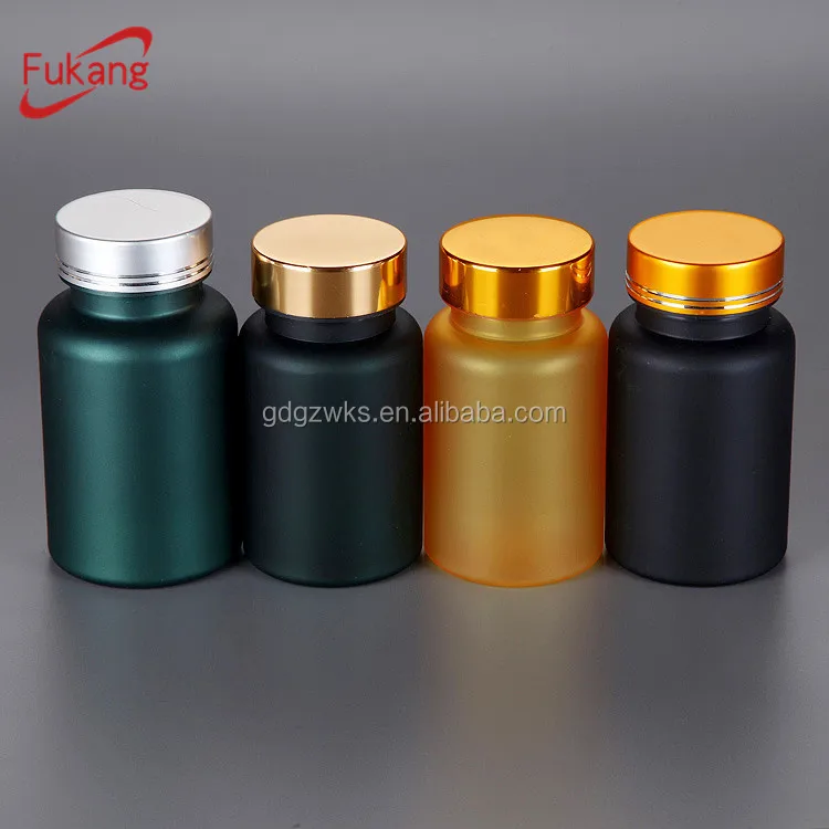 150cc amber supplement bottle container with flip top cap, plastic pet vitamin bottles factory
