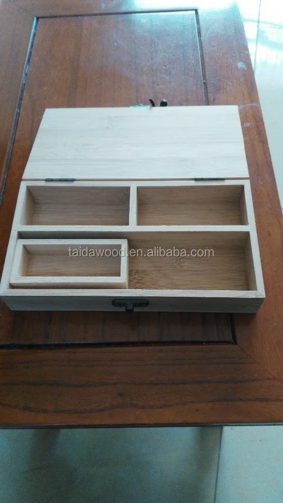 2017 High Quality bamboo box With Compartments, bamboo box For Food/candy/chocolate