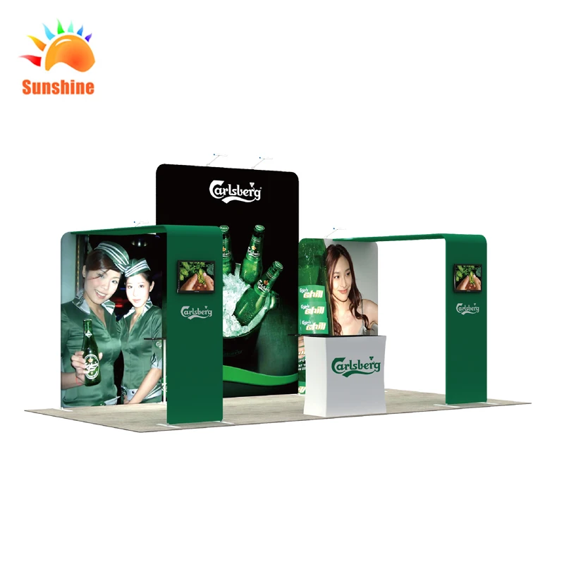 Pop up Ткань выставочный стенд trade show дисплей стоит пользовательский размер