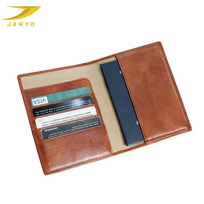 Popular High-grade Travel Genuine Leather Passport Wallet
