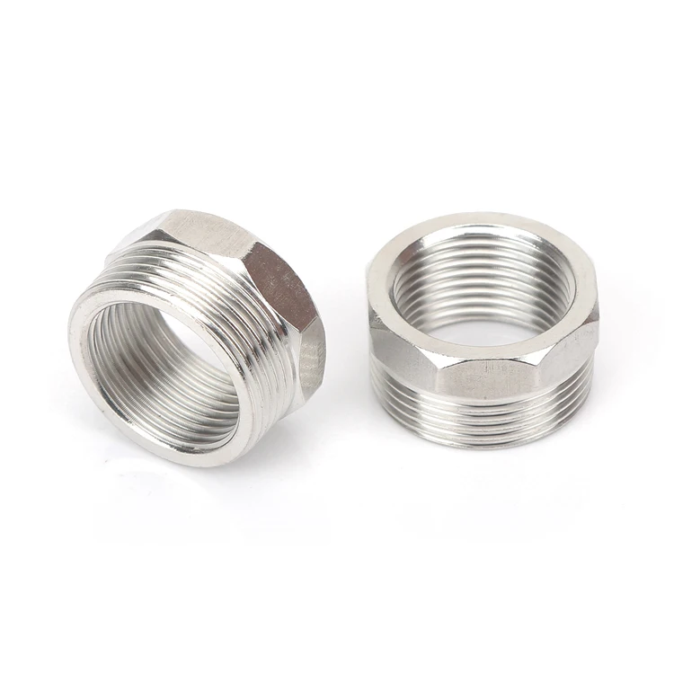 stainless steel 201 304 pipe fitting SUS male female threads hex reducing bushing water plumbing pipe extension reducing fitting