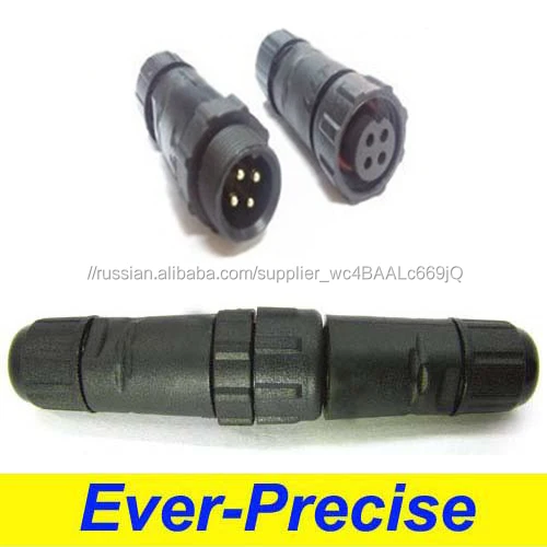 Export female male 4 poles IP68 waterproof connector