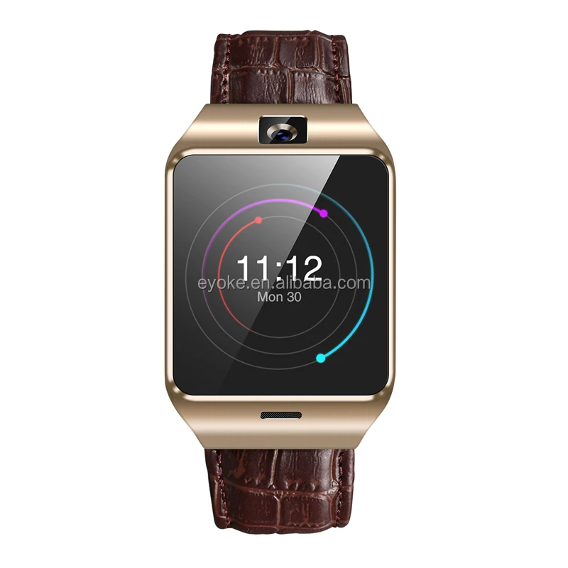 
China manufacturer Leather band 3G Android Smart Watch with SIM WiFi GPS 