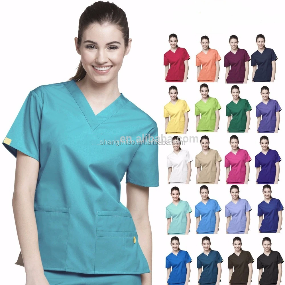 New design short sleeves nurses uniform scrub suit for doctor
