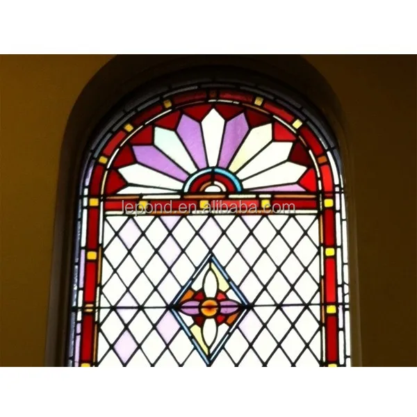 N125 Stained Leaded Glass Window, Good Condition Lead Glass Windows Wholesale China