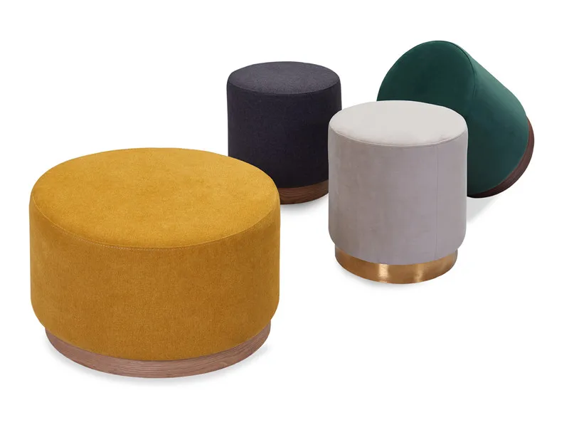 Home furniture living room chairs velvet round stool
