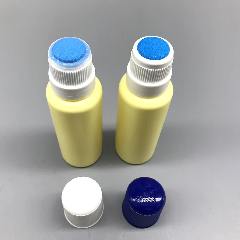 
Medical HDPE 2oz plastic 60ml cleaning glass bottle with sponge applicator 