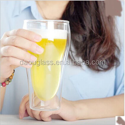 
heat resistant borosilicate beer double wall cup ,juice glass cups,wisky glass 