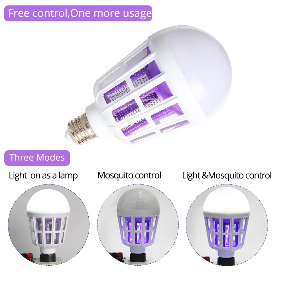 E27 LED Bulb fly mosquito killer lamp led trap