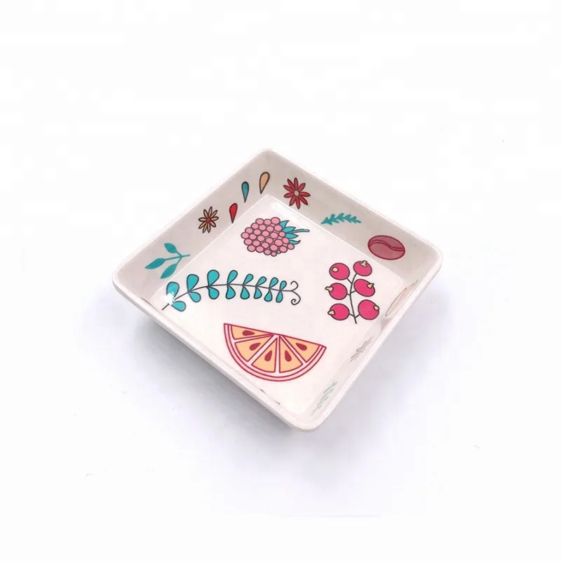 The most popular bamboo bowl wholesale bamboo fiber plate ashtray with custom logo