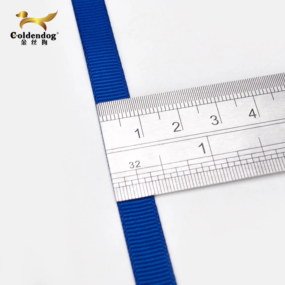 Высококачественная однотонная корсажная лента из полиэстера 3/8 дюйма, голубого цвета, 100 ярдов