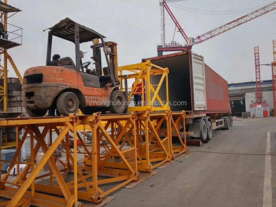 
China popular 4tons,50m jib QTZ5008 self erecting tower crane for construction building 