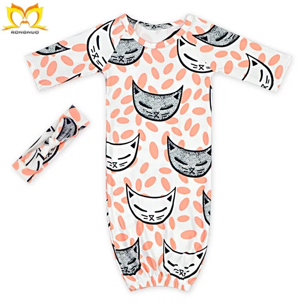 2017 Cheap Children's Sleeping Dress Designs for Girls Blank Style Children's Clothes Headband and Sleeping Bag