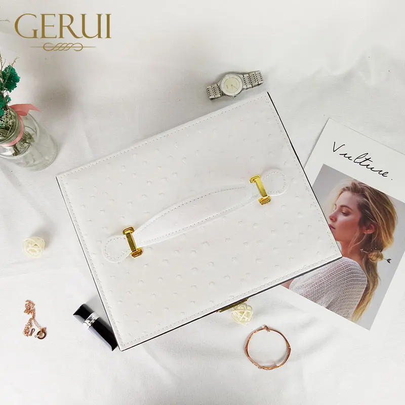 custom hand made Household trinket jewelry box leather jewelry drawer organizer box