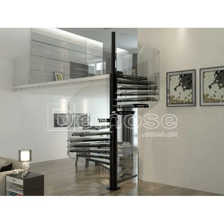 
single stringer basement spiral stair with cover 