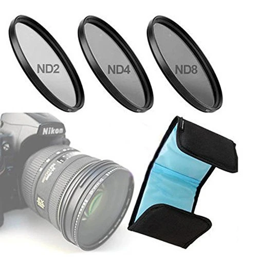 52mm ND2 ND4 ND8 Neutral Density Lens Filter Kit For Canon Nikon Camera