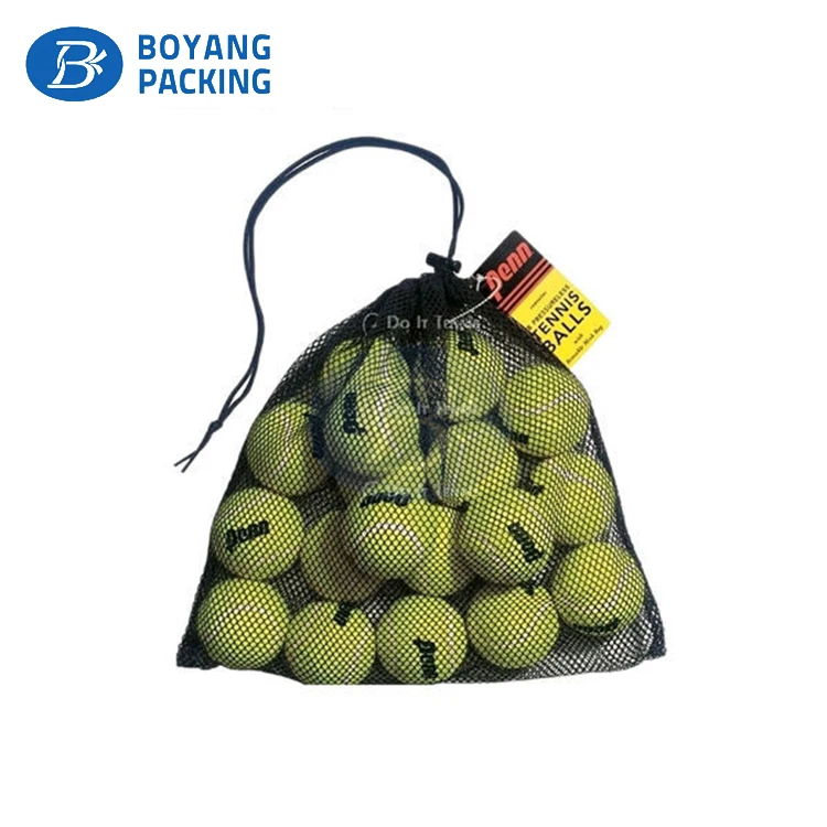 
custom design mesh material tennis ball bag 