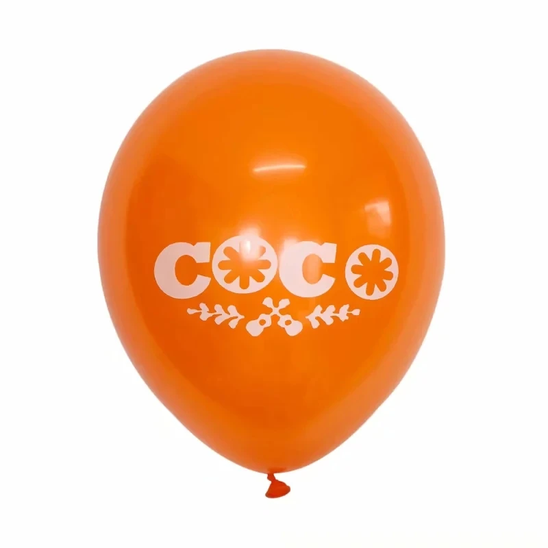 10 inch cartoon COCO letter latex balloon red green orange yellow blue latex balloons for kids party decoration supplie