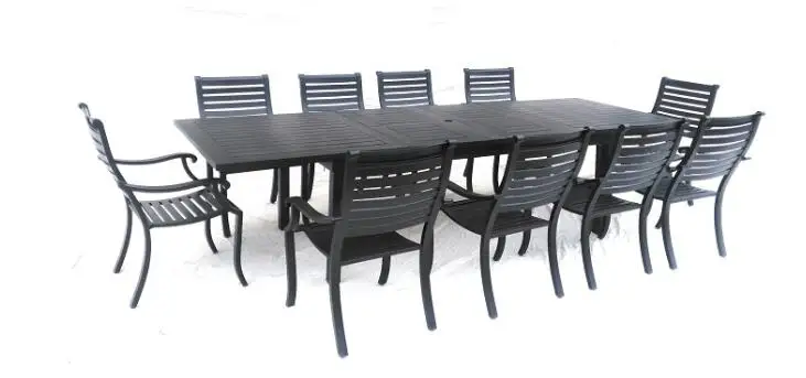 
All aluminum dining set for outside extend table and armchair chair patio set 